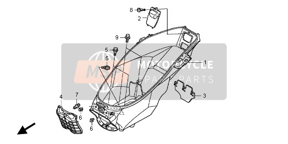 Honda WW125 2013 LUGGAGE BOX for a 2013 Honda WW125